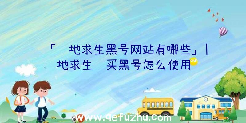 「绝地求生黑号网站有哪些」|绝地求生购买黑号怎么使用